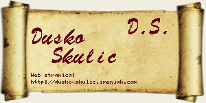 Duško Skulić vizit kartica